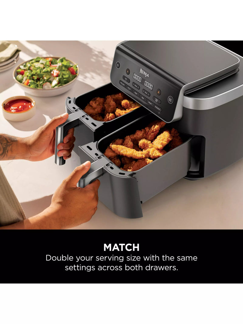 Ninja DualZone air fryer 7.6L grey, imported from the UK