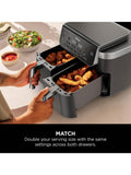 Ninja DualZone air fryer 7.6L grey, imported from the UK