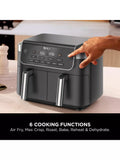 Ninja DualZone air fryer 7.6L grey, imported from the UK