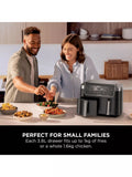 Ninja DualZone air fryer 7.6L grey, imported from the UK
