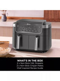 Ninja DualZone air fryer 7.6L grey, imported from the UK