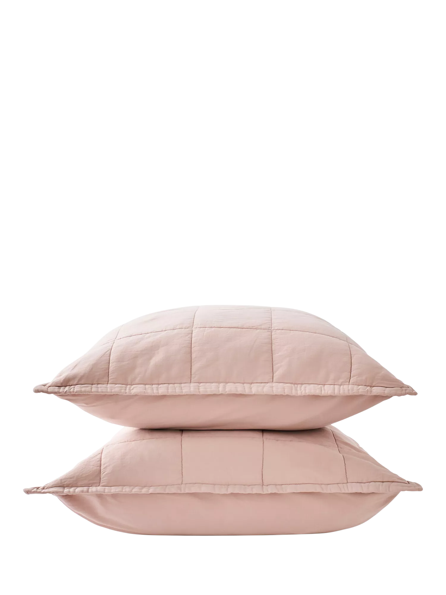 Christy laundered cotton pillowsham pink 65x65cm - British product
