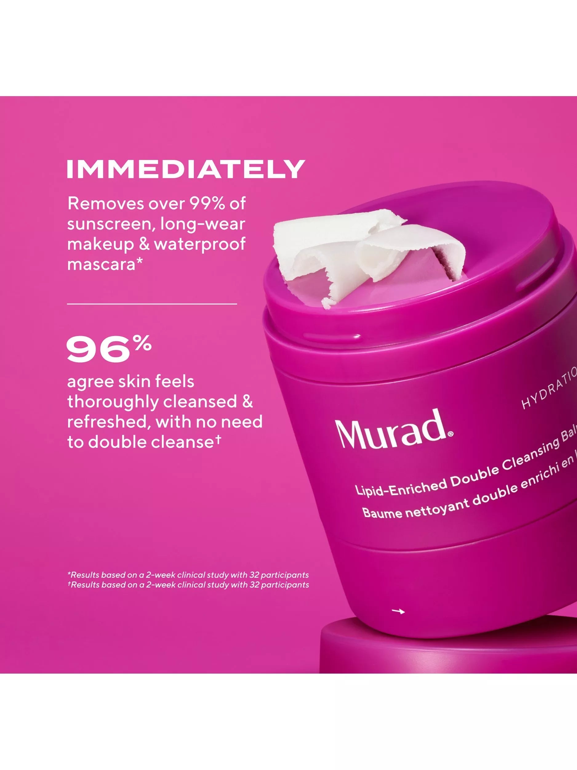 Murad lipid-enriched double cleansing balm 50ml - British product