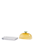 &k Amsterdam yellow butter dish with lid - British product