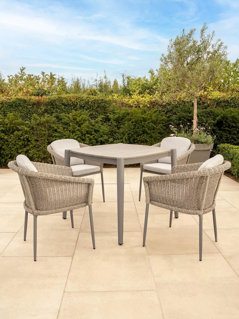 KETTLER Isla 4-seater garden dining set mushroom, UK version