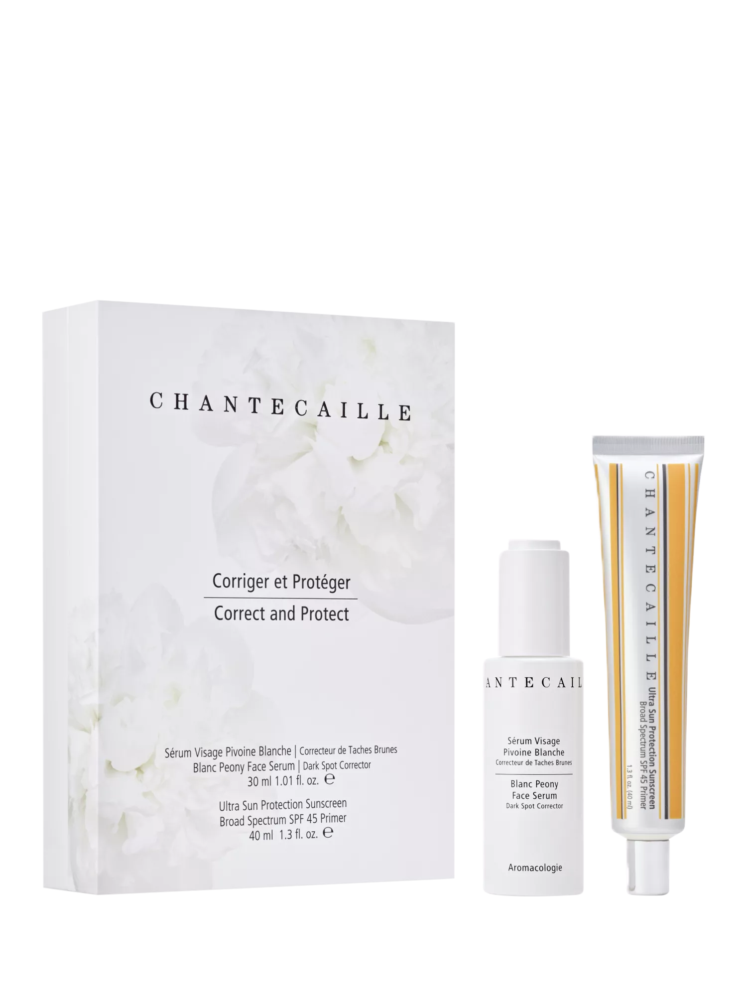 Chantecaille Correct & Protect skincare gift set, imported from the UK
