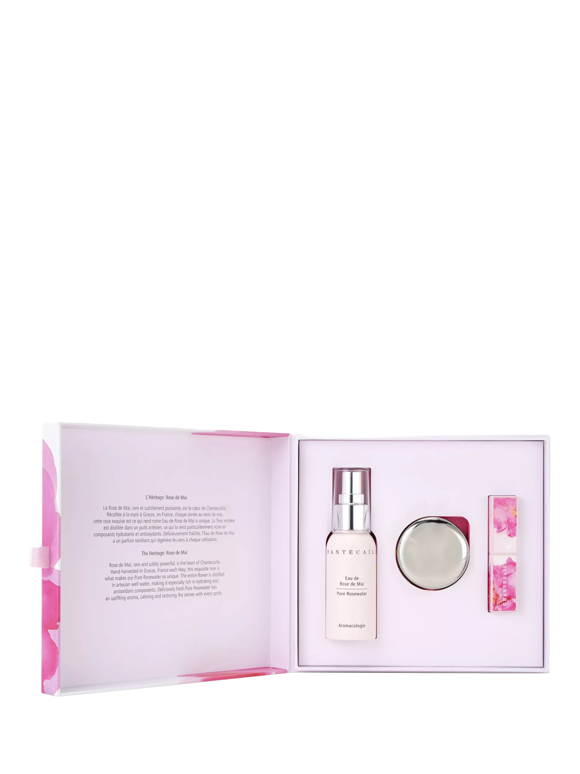 Chantecaille Rose Glow Trio skincare gift set - British product