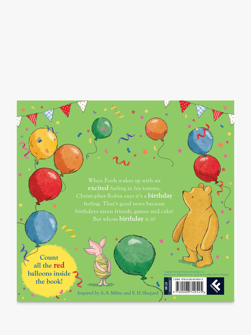 Winnie the Pooh birthday storybook 32 pages paperback, imported from the UK