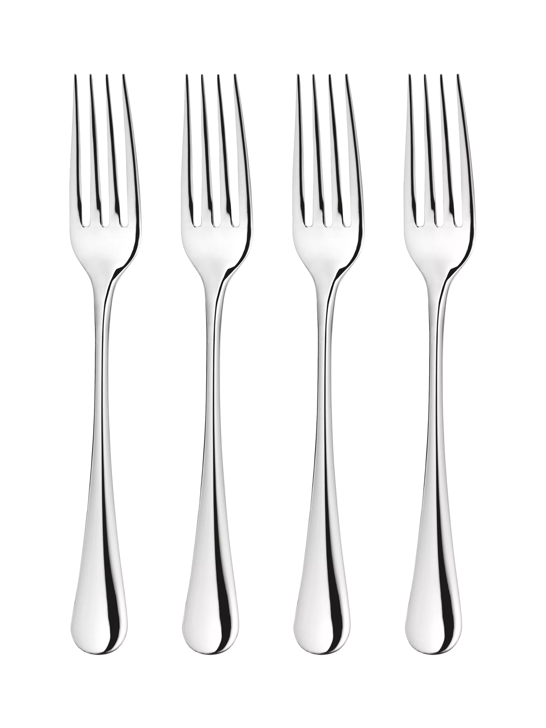 Robert Welch Radford Bright stainless steel table forks set of 4, imported from the UK