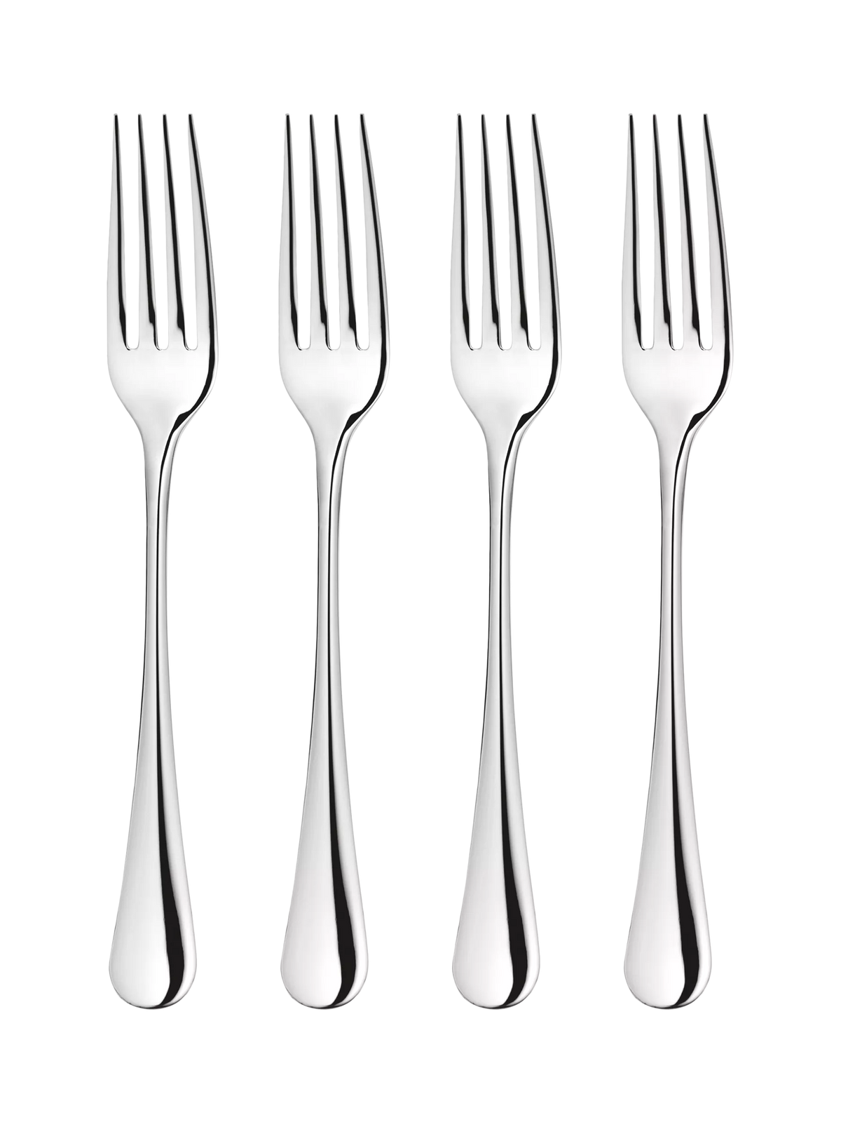 Robert Welch Radford Bright stainless steel table forks set of 4, imported from the UK