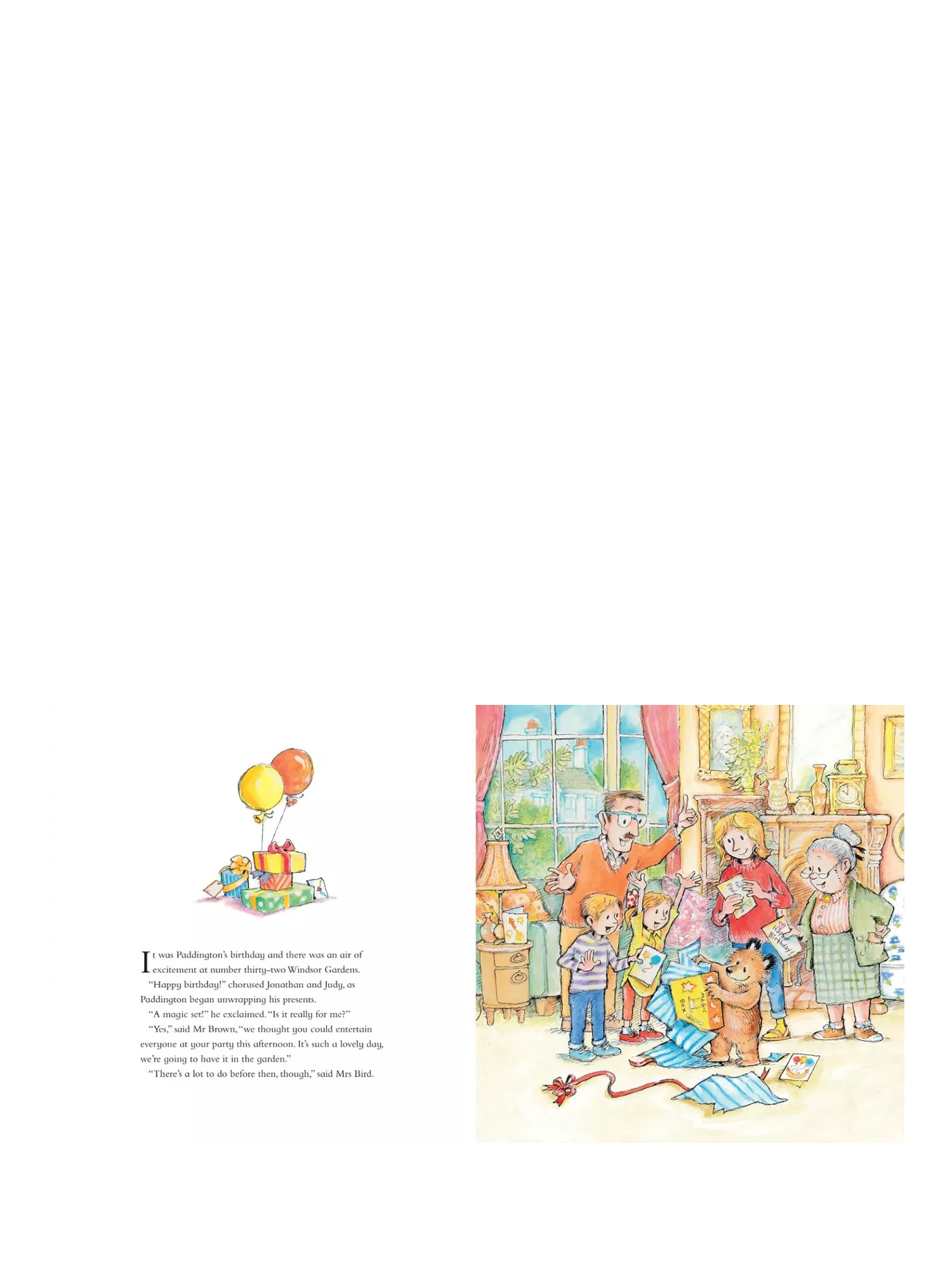 Paddington Bear children's book Happy Birthday Paddington hardback 32 pages, imported from the UK