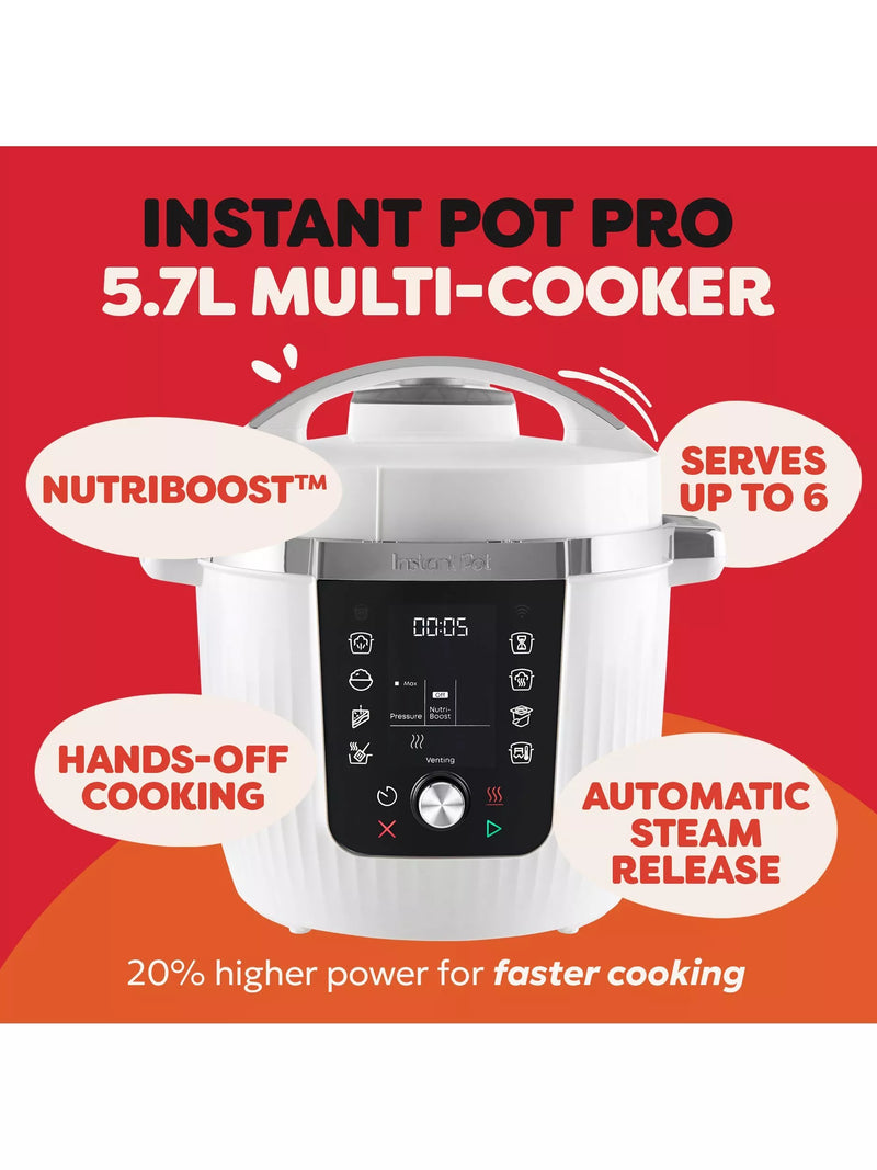Instant Pot Pro Wi-Fi 5.7L multi cooker, imported from the UK