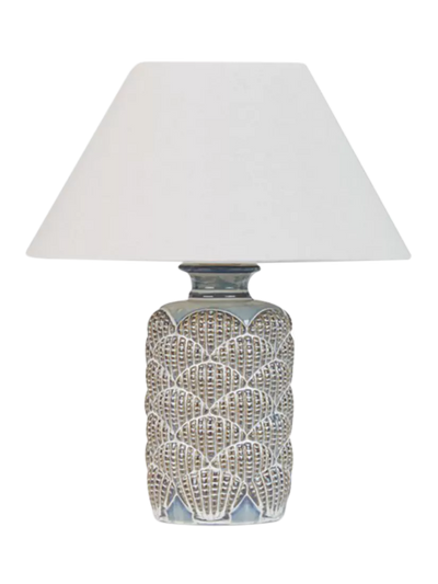 John Lewis Neptune Dune Small Ceramic Base Table Lamp, Reactive Blue- Buy online at McGrocer