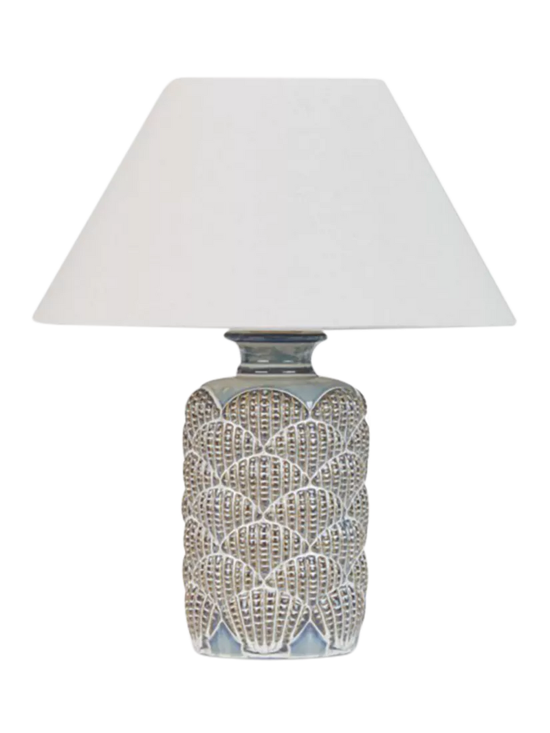Neptune table lamp reactive blue small ceramic base, UK version
