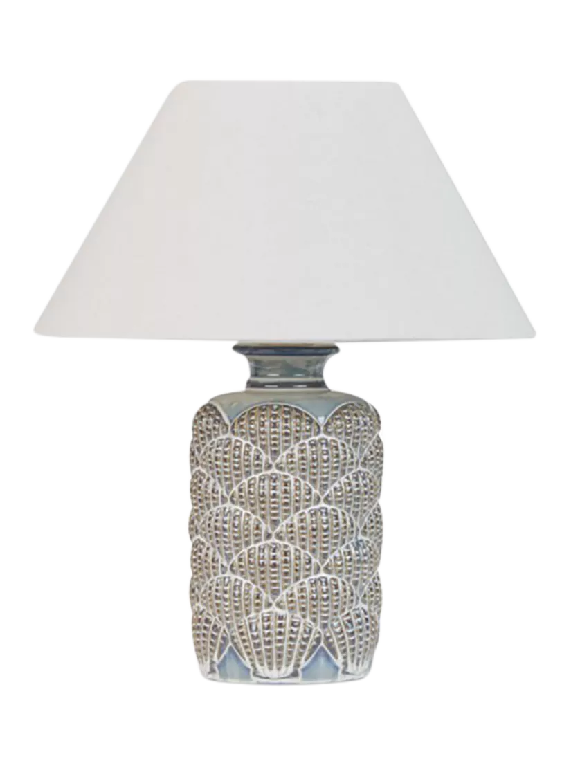 Neptune table lamp reactive blue small ceramic base, UK version