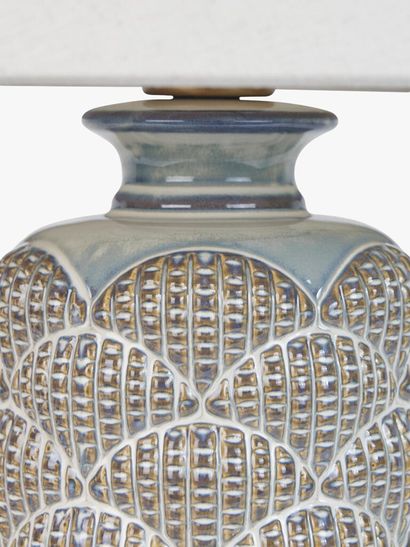 Neptune table lamp reactive blue small ceramic base, UK version
