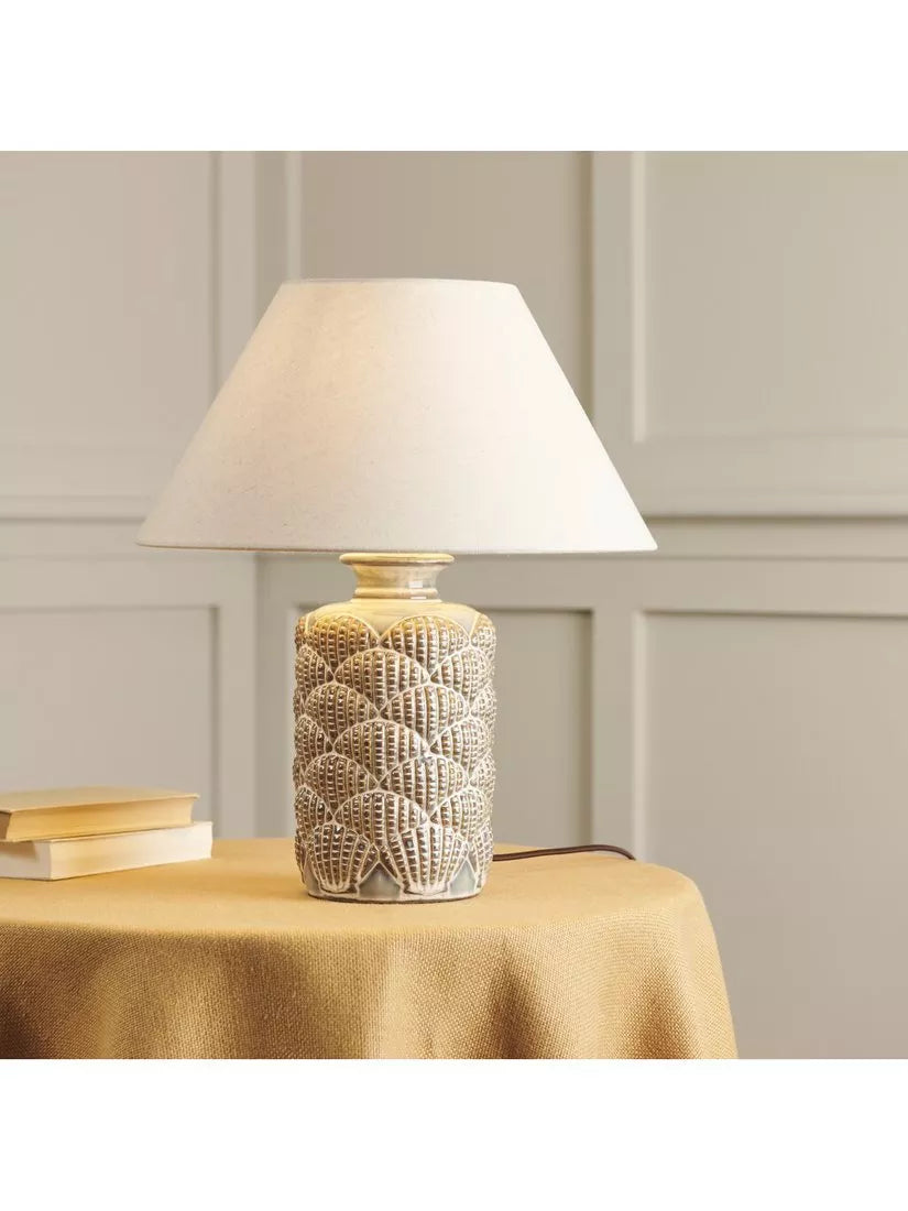 Neptune table lamp reactive blue small ceramic base, UK version