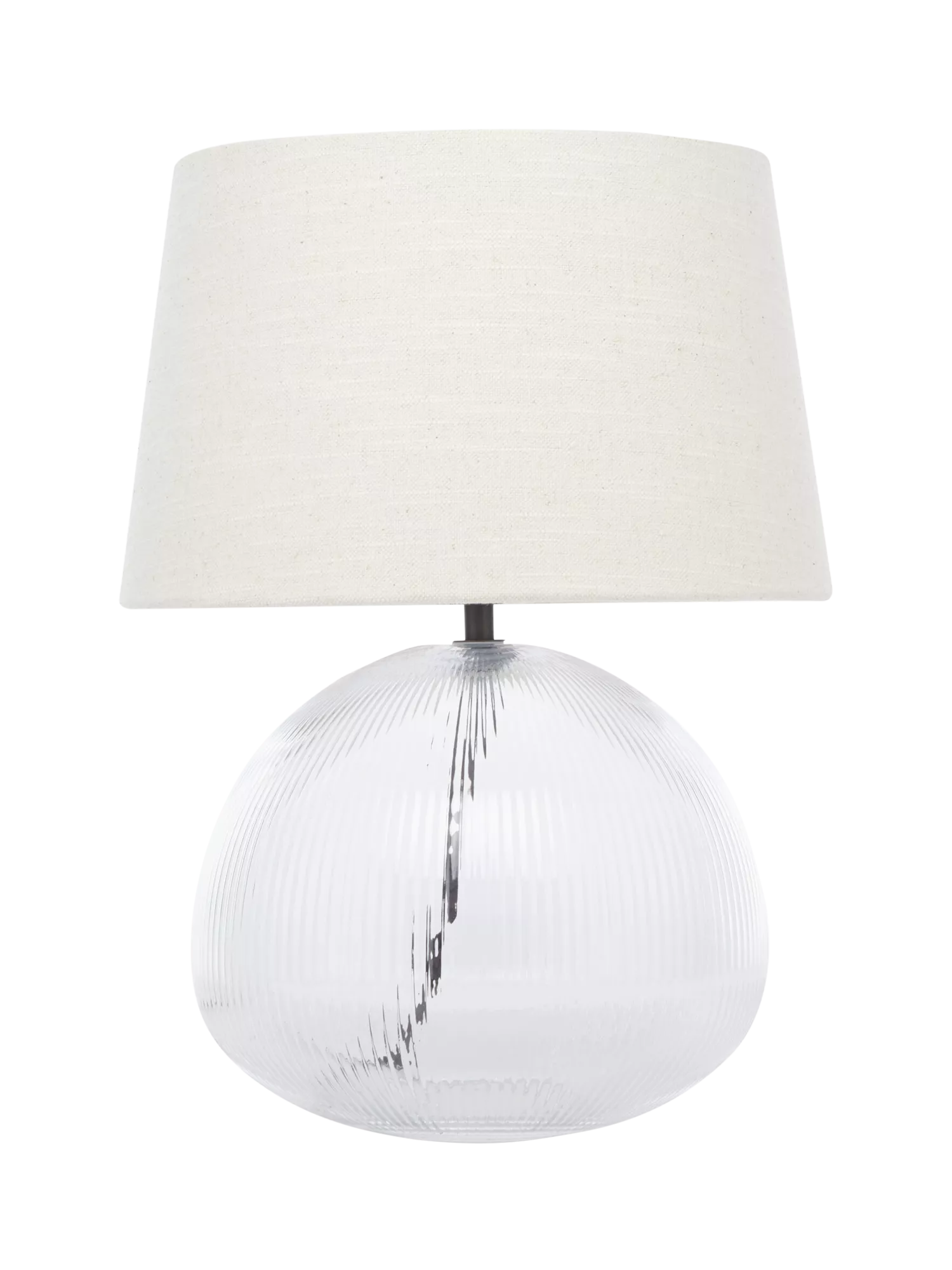Neptune Malton bronze fluted glass table lamp (British brand)