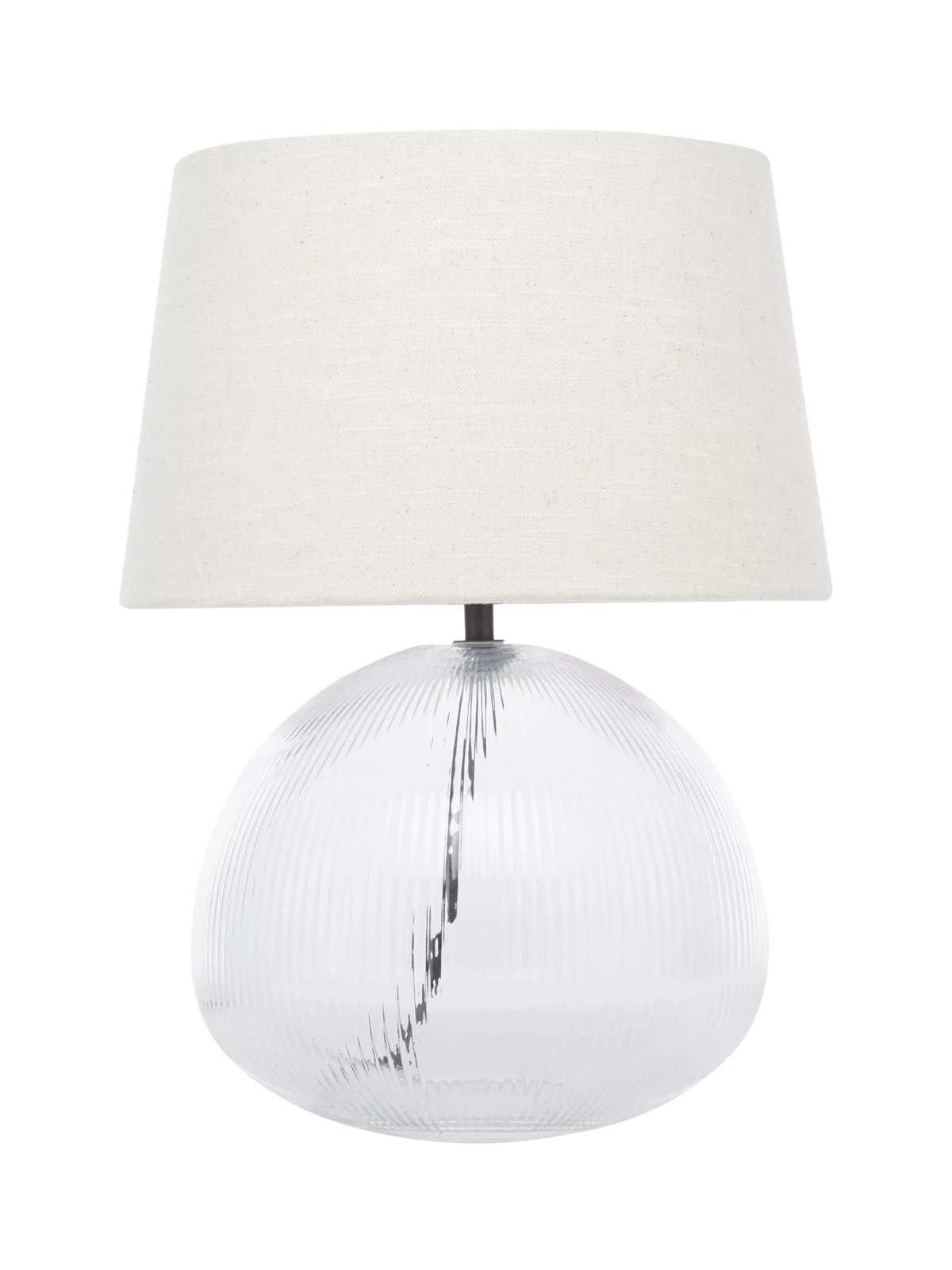 Neptune Malton bronze fluted glass table lamp (British brand)