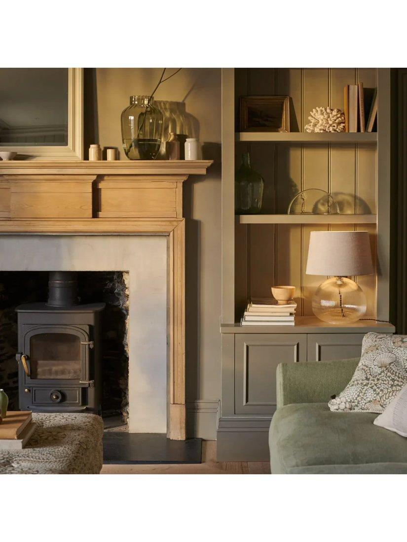Neptune Malton bronze fluted glass table lamp (British brand)