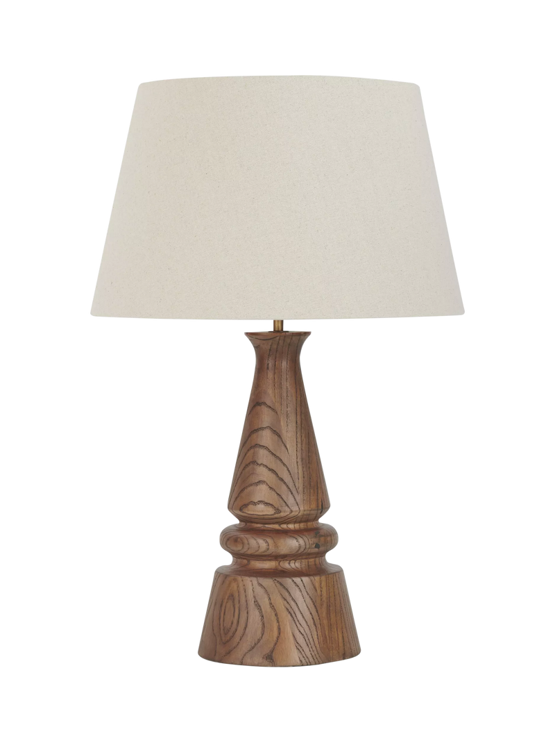 Neptune Mason table lamp nut brown wood base, UK version