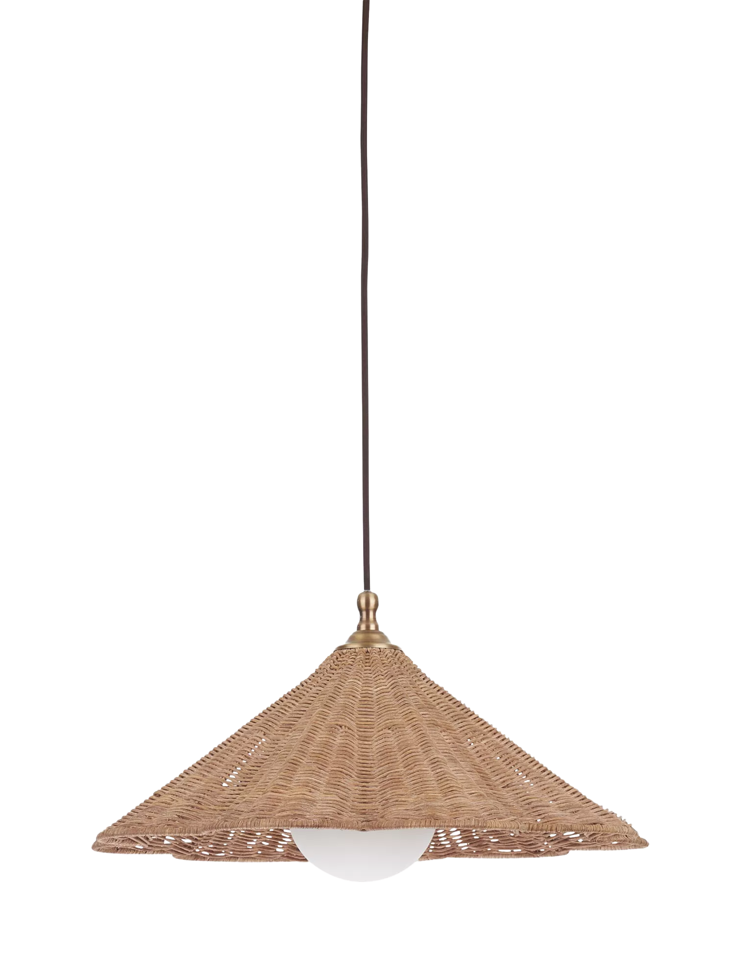 Neptune rattan pendant light natural 45cm, imported from the UK