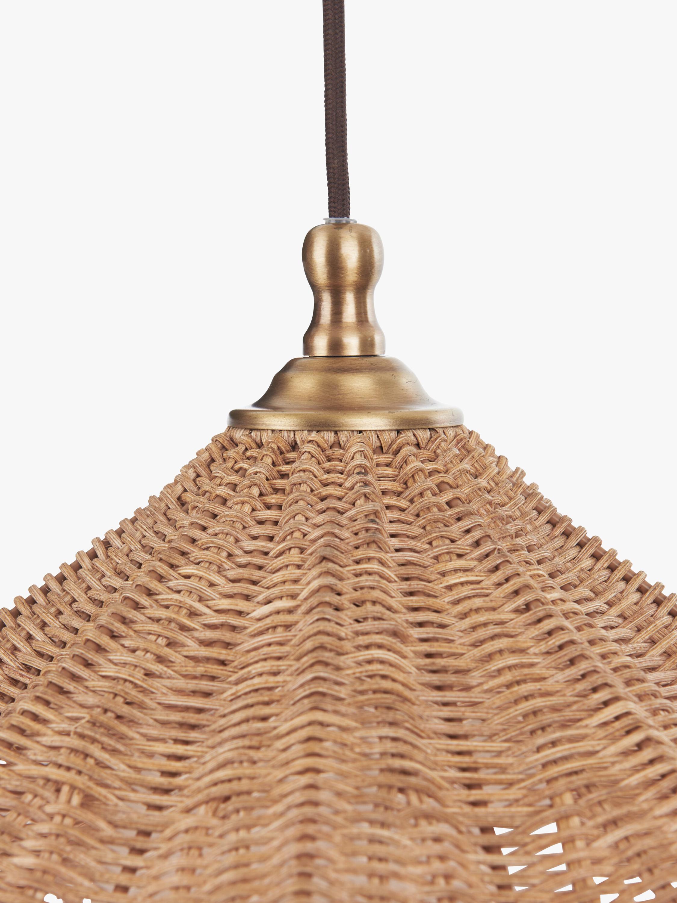 Neptune rattan pendant light natural 45cm, imported from the UK