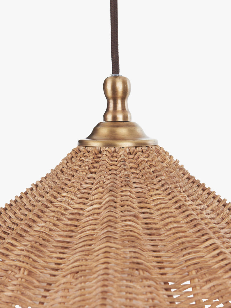 Neptune rattan pendant light natural 45cm, imported from the UK
