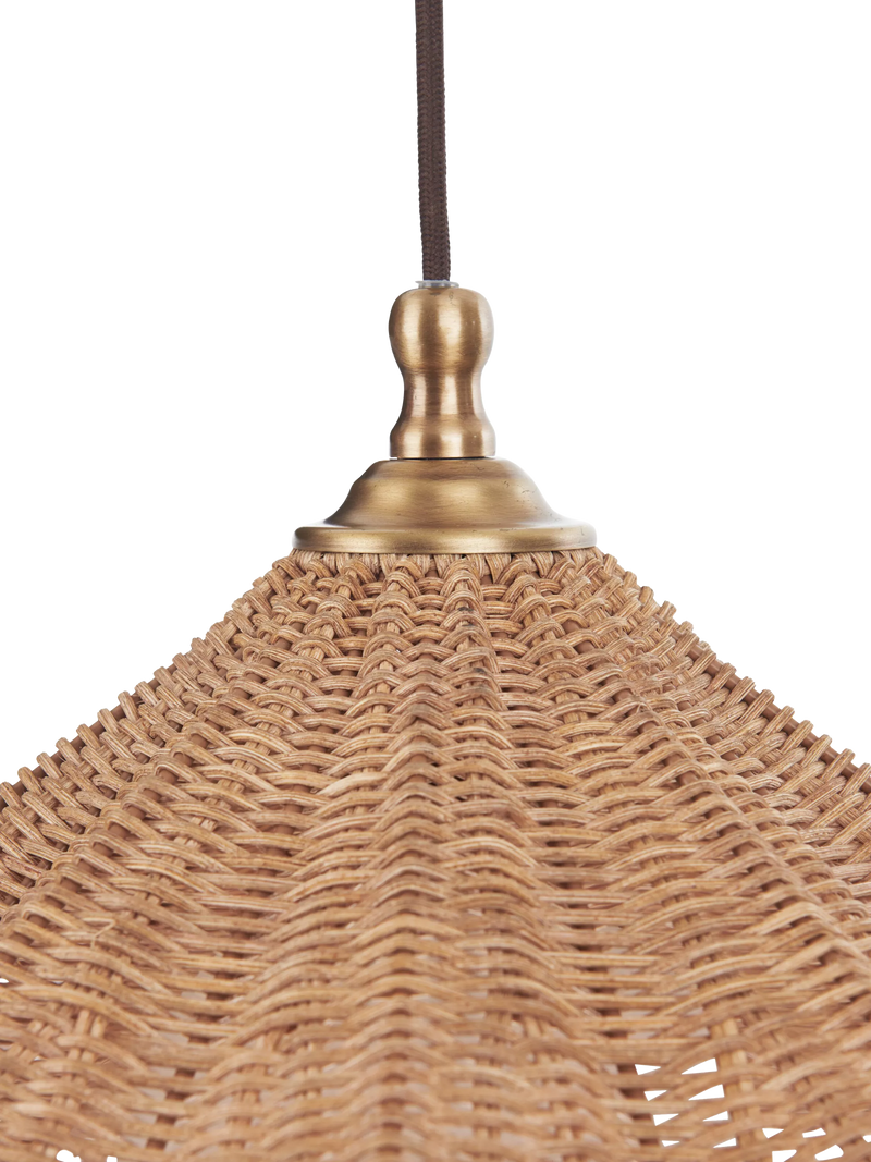 Neptune rattan pendant light natural 45cm, imported from the UK