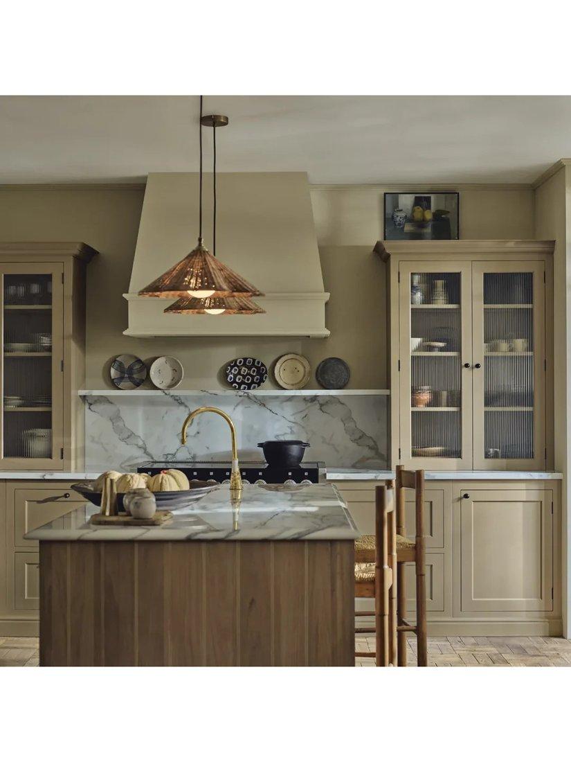 Neptune rattan pendant light natural 45cm, imported from the UK