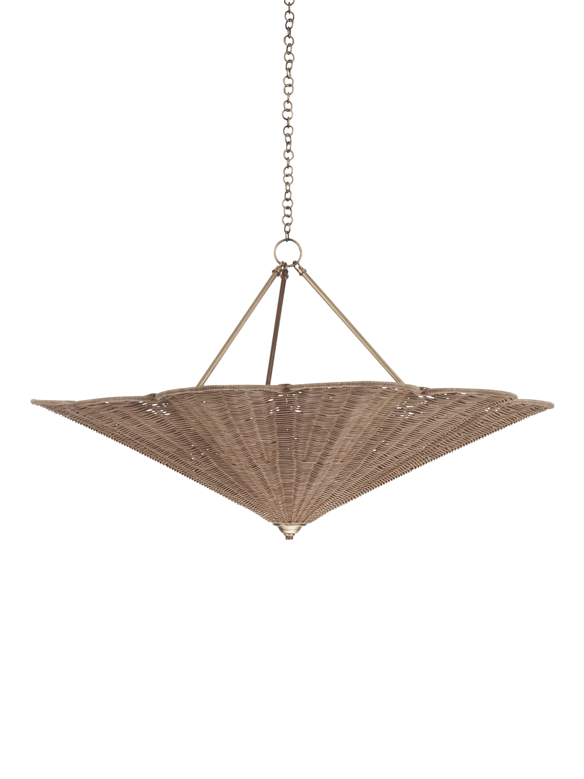 Neptune natural rattan uplight chandelier, UK version