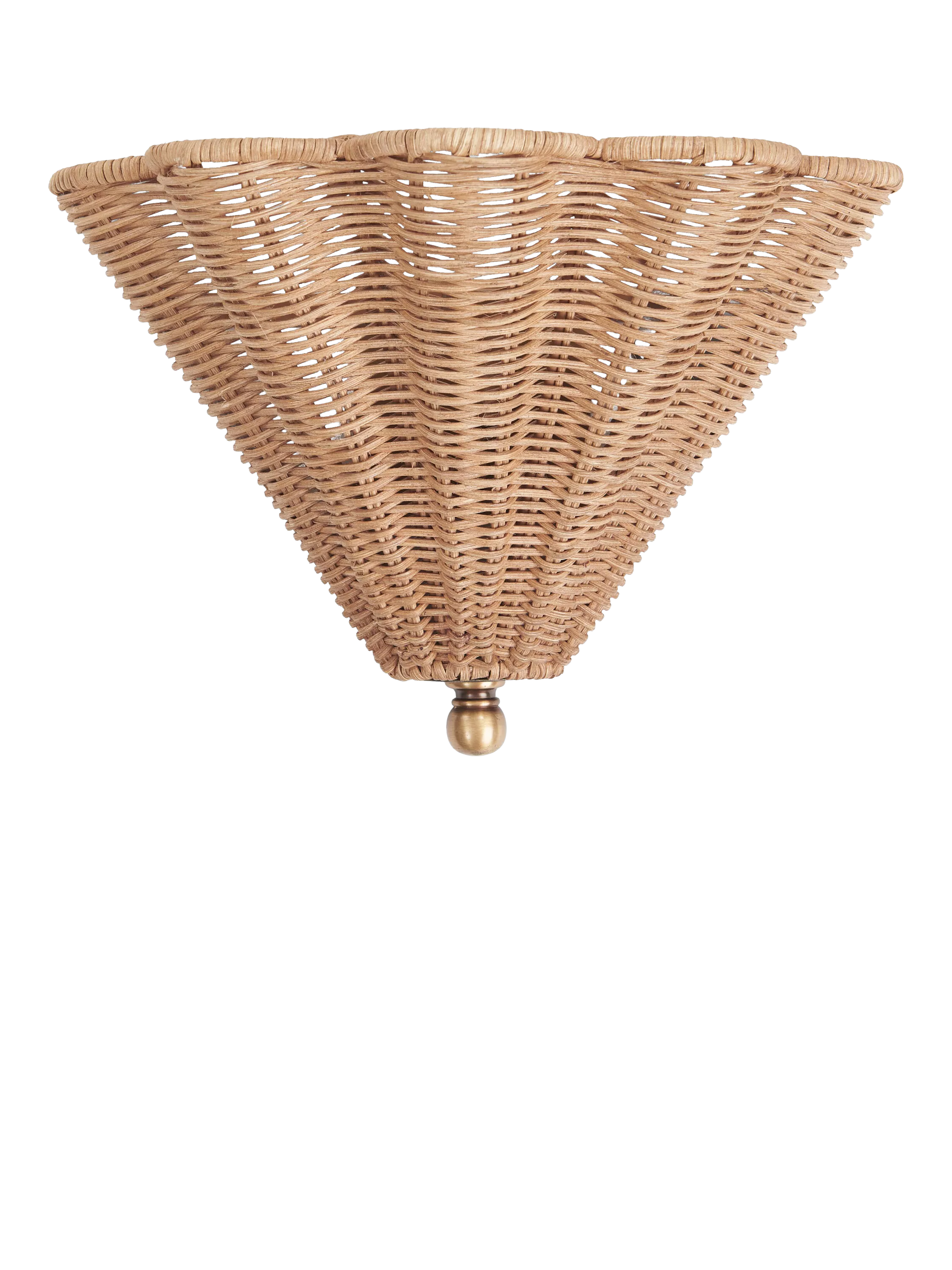 Neptune Athena Rattan Wall Light, Natural