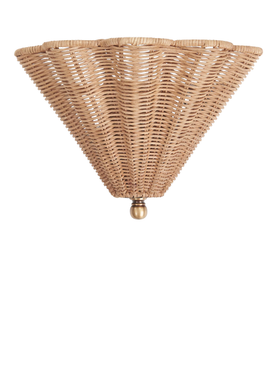 John Lewis Neptune Athena Rattan Wall Light, Natural- Buy online at McGrocer