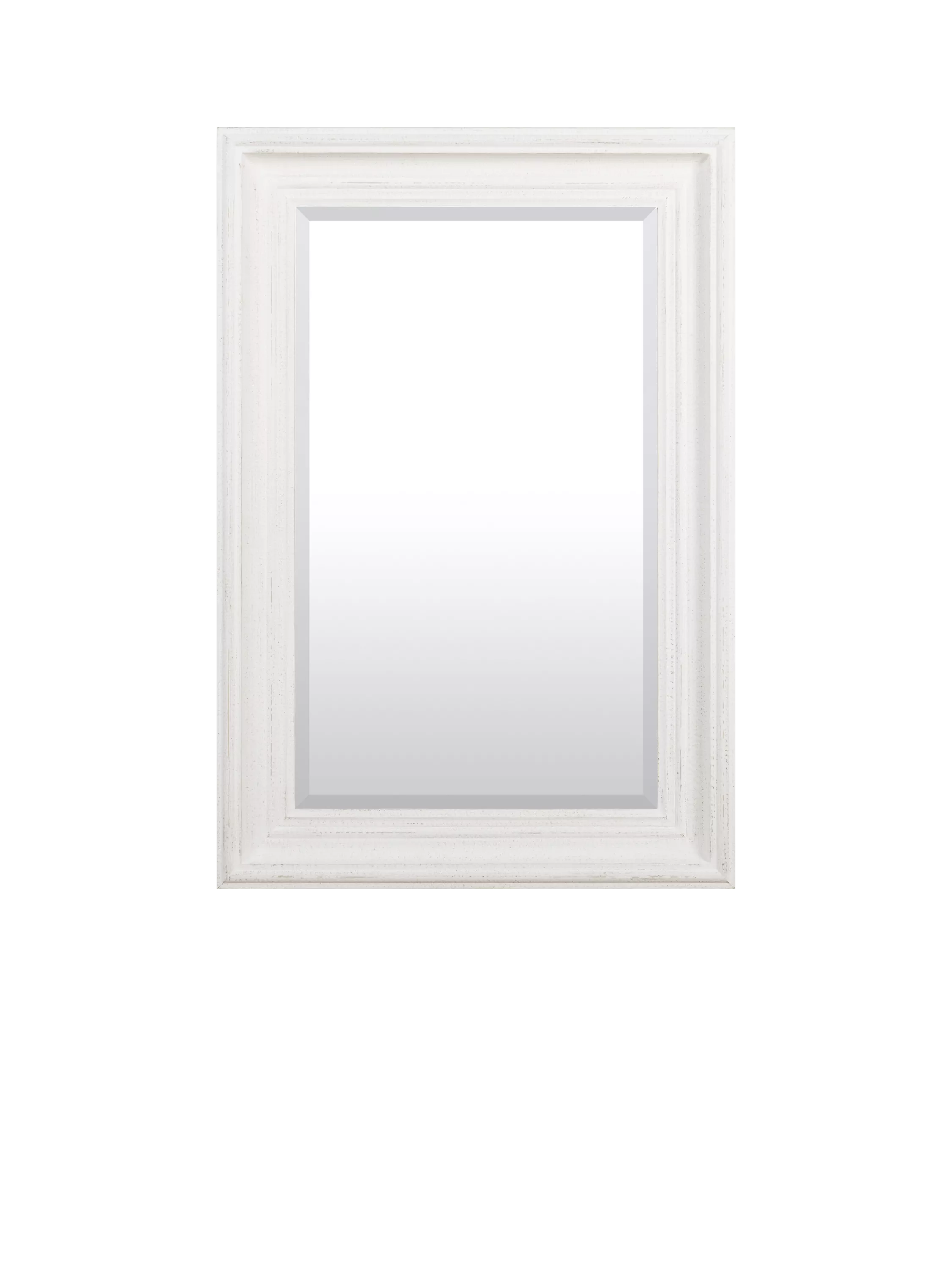 Neptune Buckingham rectangular wall mirror in off white, imported from the UK
