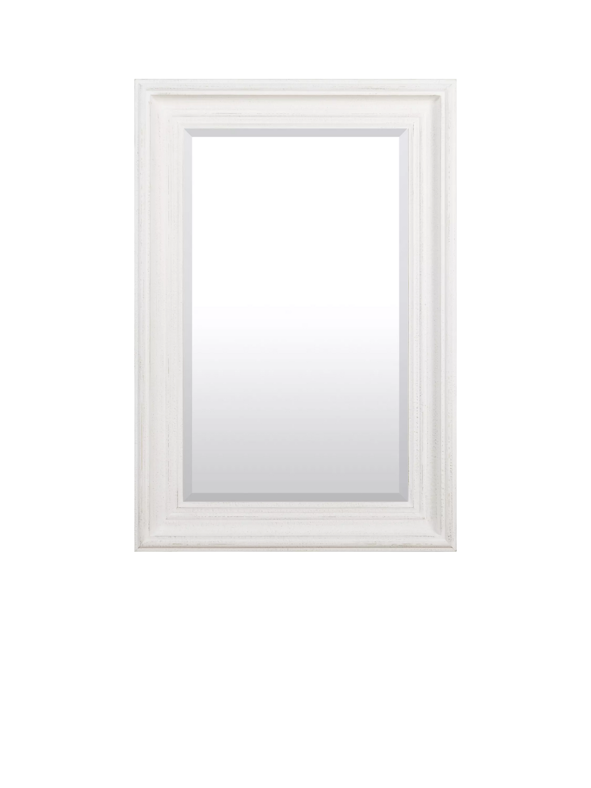 Neptune Buckingham rectangular wall mirror in off white, imported from the UK
