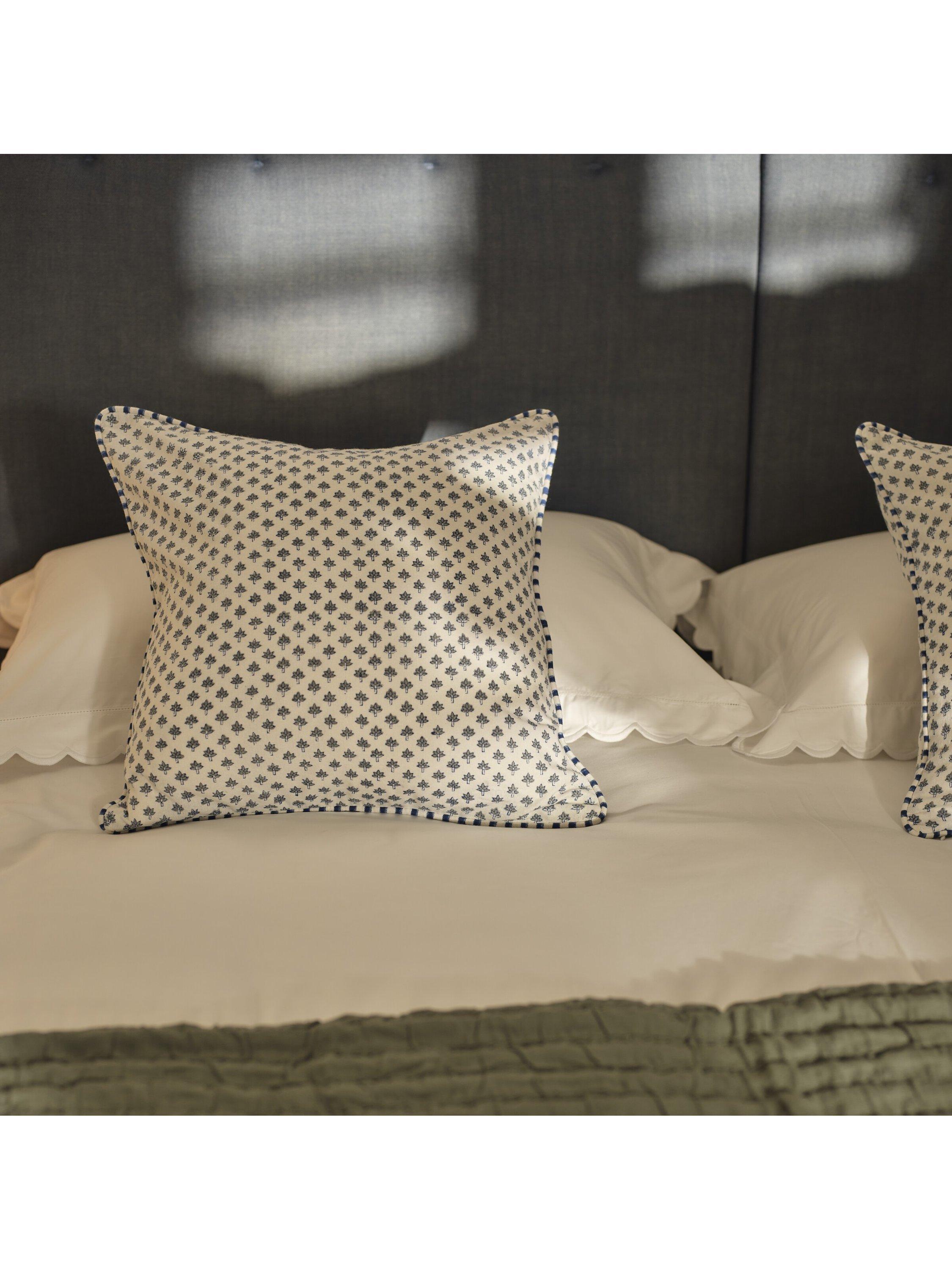 Neptune Eve cushion navy 45cm, imported from the UK