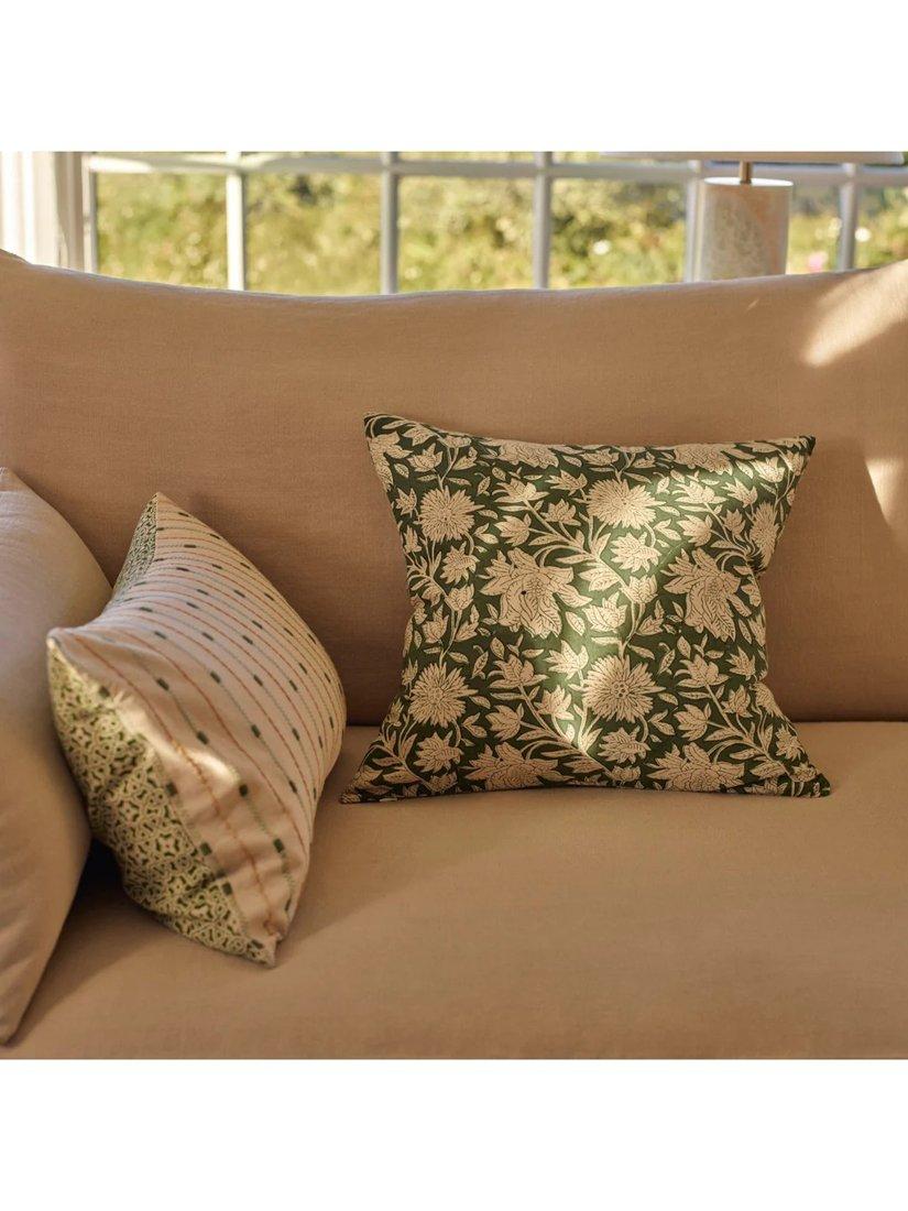 Neptune Frida cushion green 35x55cm, imported from the UK