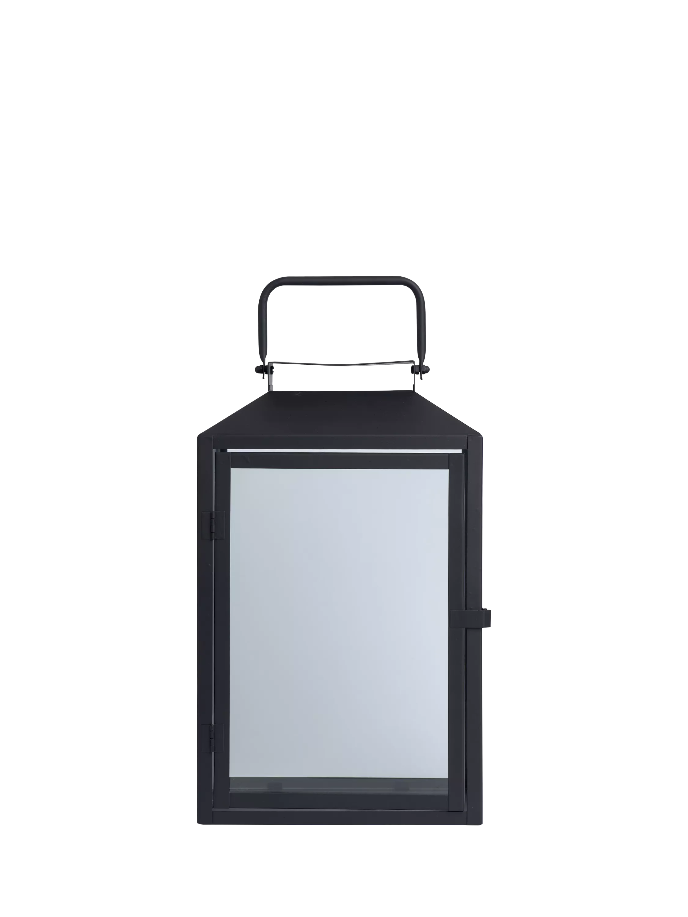 Neptune black metal lantern candle holder, imported from the UK
