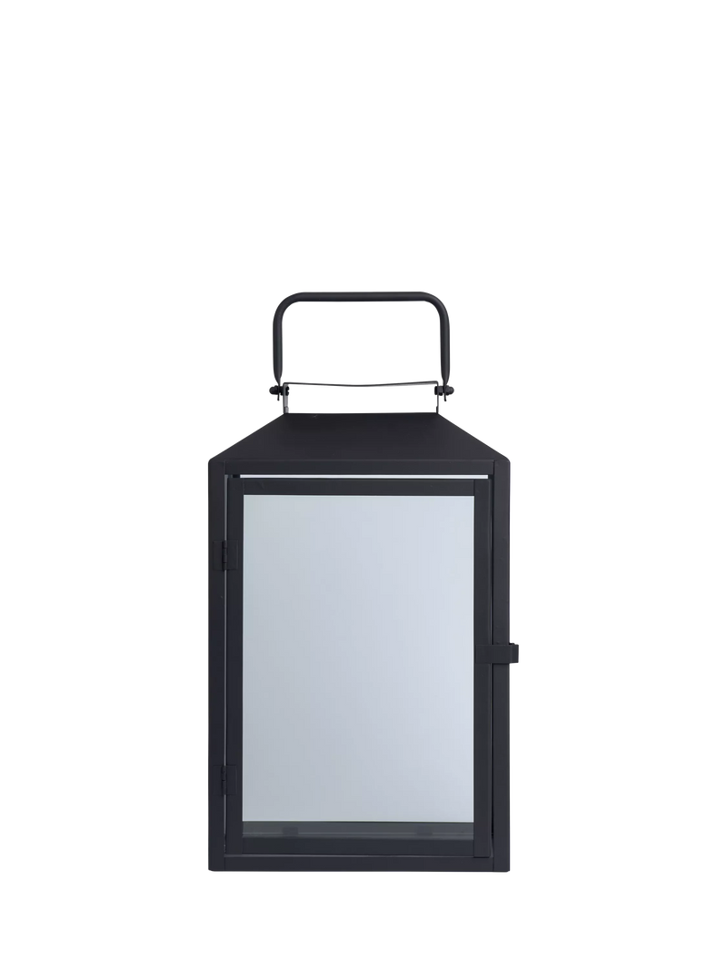 Neptune black metal lantern candle holder, imported from the UK
