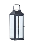 Neptune Browning lantern candle holder in black, imported from the UK