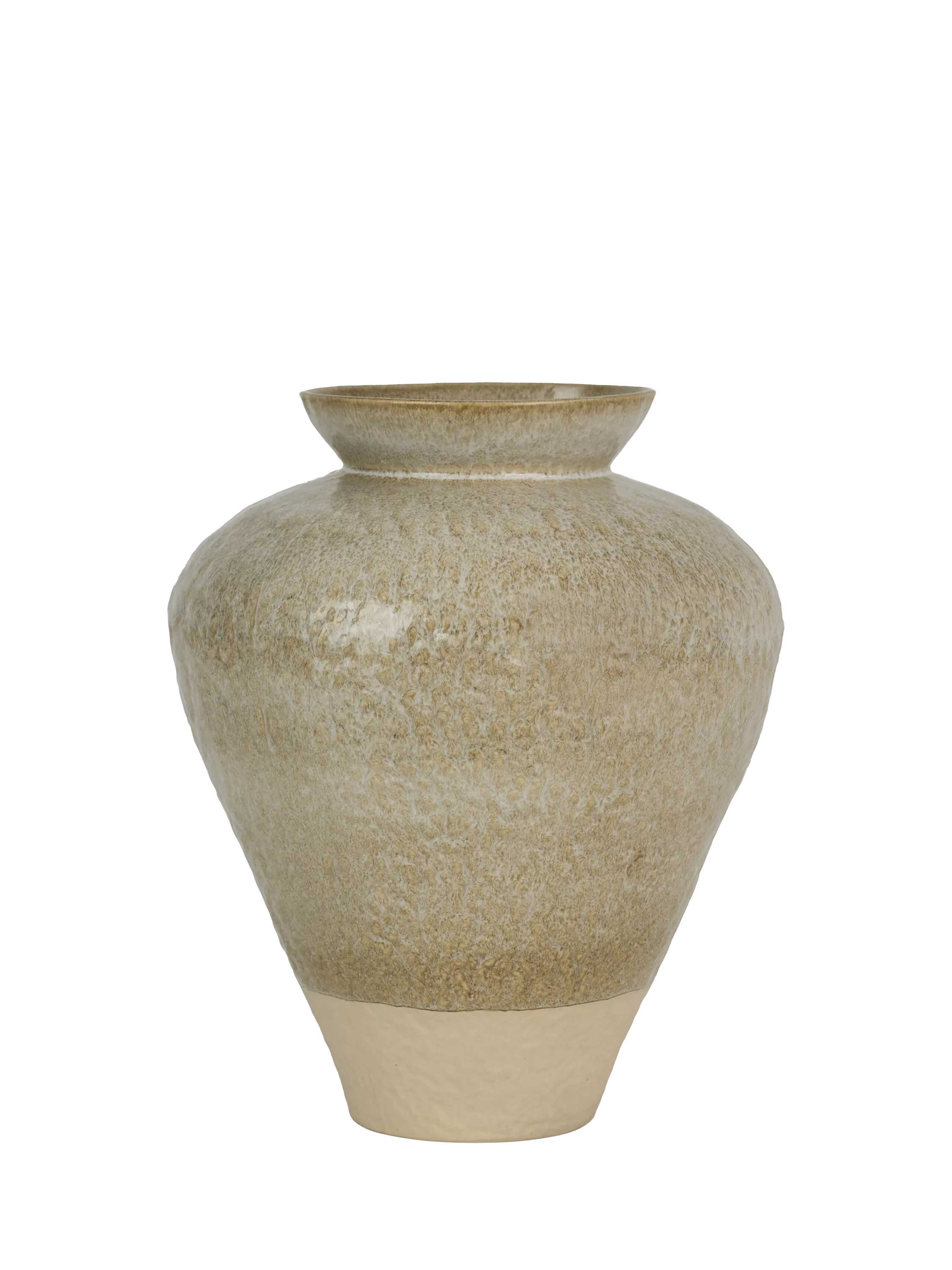 Neptune Verwood Stoneware Urn Vase, H23cm, Beige