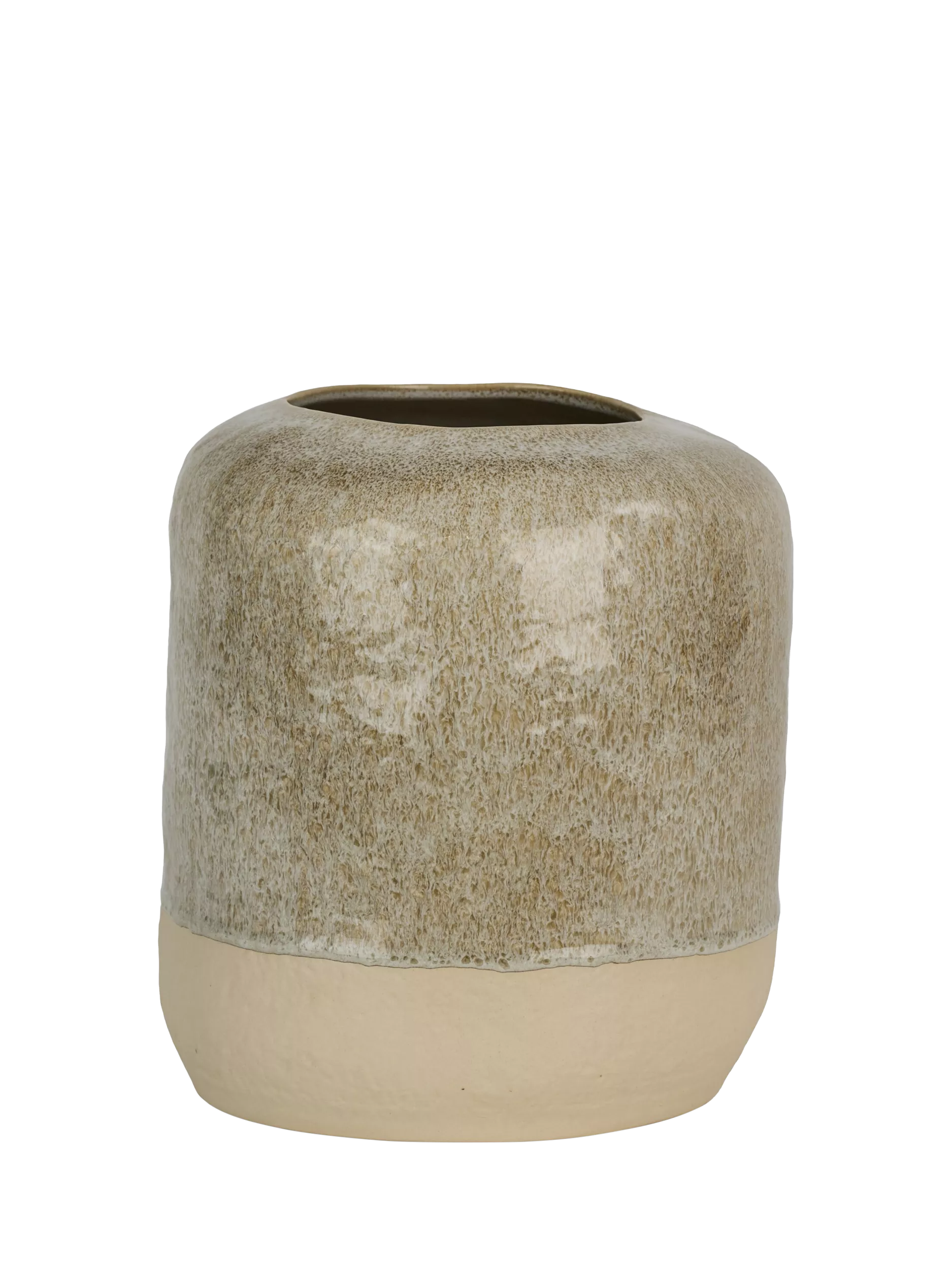 Neptune Verwood Stoneware Vase, H28cm, Beige