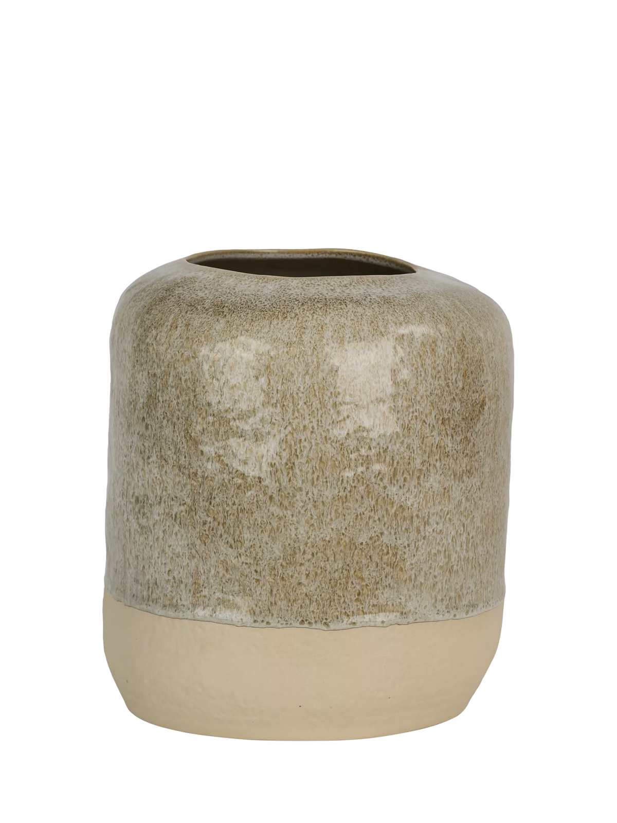 Neptune Verwood Stoneware Vase, H28cm, Beige