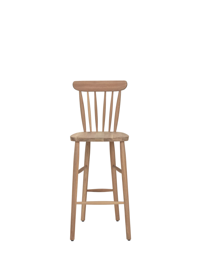 Neptune Wardley bar stool natural oak, imported from the UK
