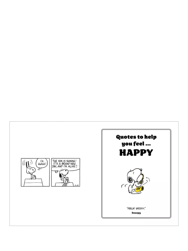 Peanuts Snoopy quote book hardback, UK version