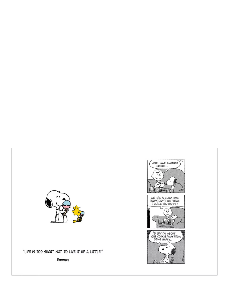 Peanuts Snoopy quote book hardback, UK version
