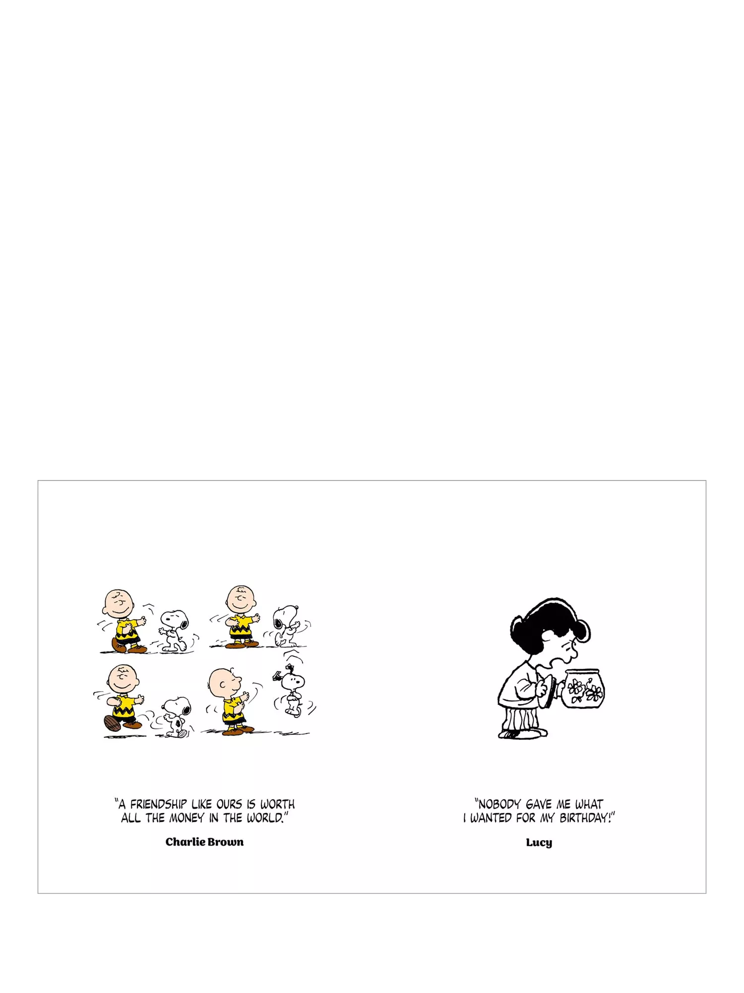 Peanuts Snoopy quote book hardback, UK version