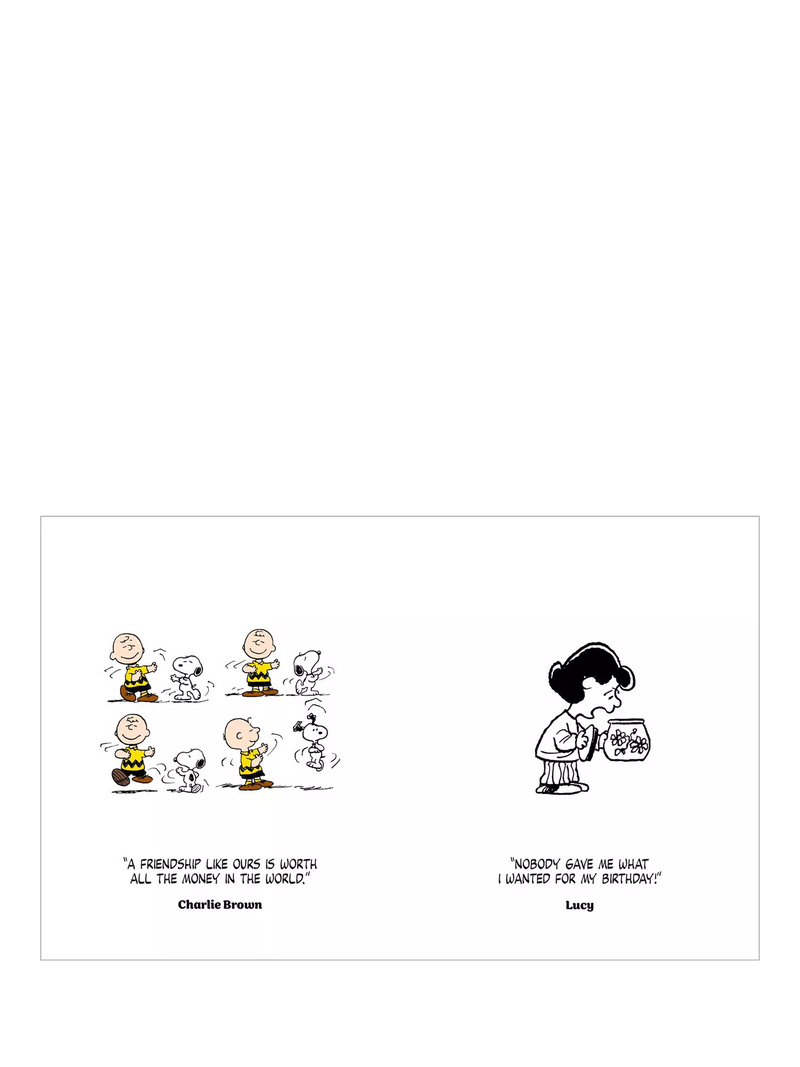 Peanuts Snoopy quote book hardback, UK version