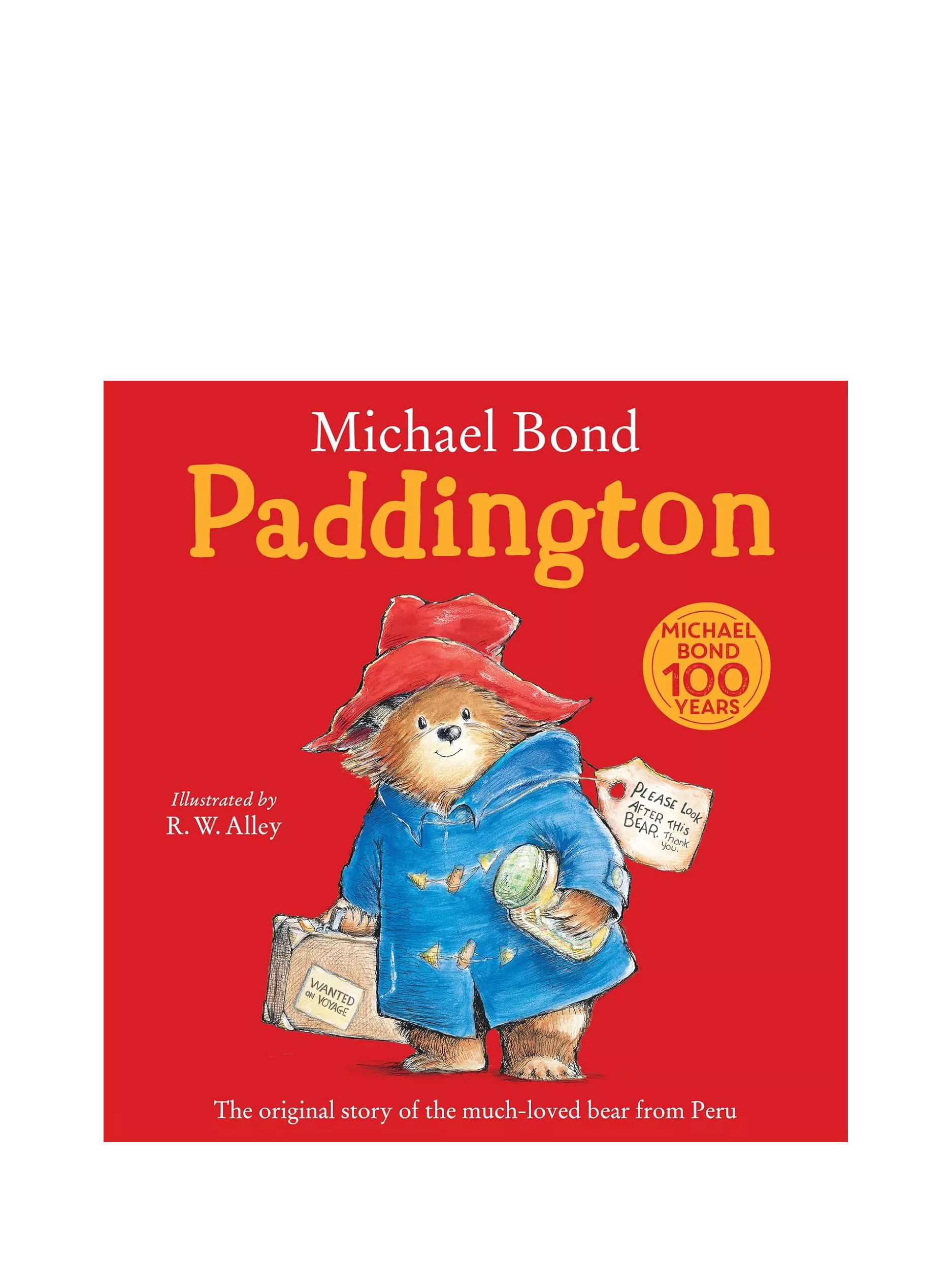 Paddington Bear Michael Bond 100 Years kids' book (British brand)