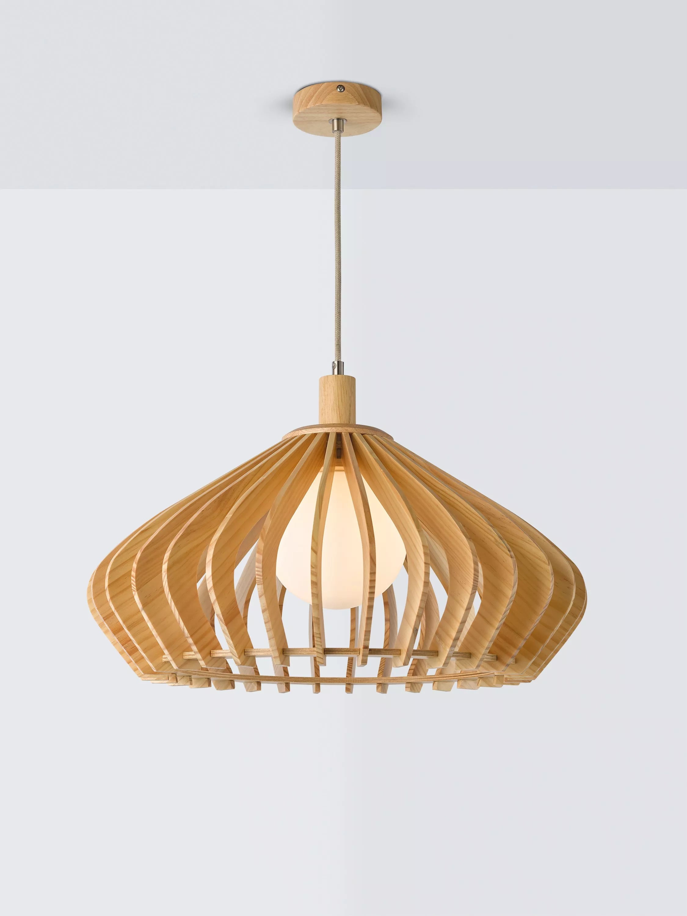 John Lewis Finn Large Pendant Ceiling Light H25 x W52 x D52cm